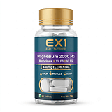 EX1 Magnesium Bisglycinate Chelate, 60 tablet bottle, front label showing 440 mg elemental magnesium